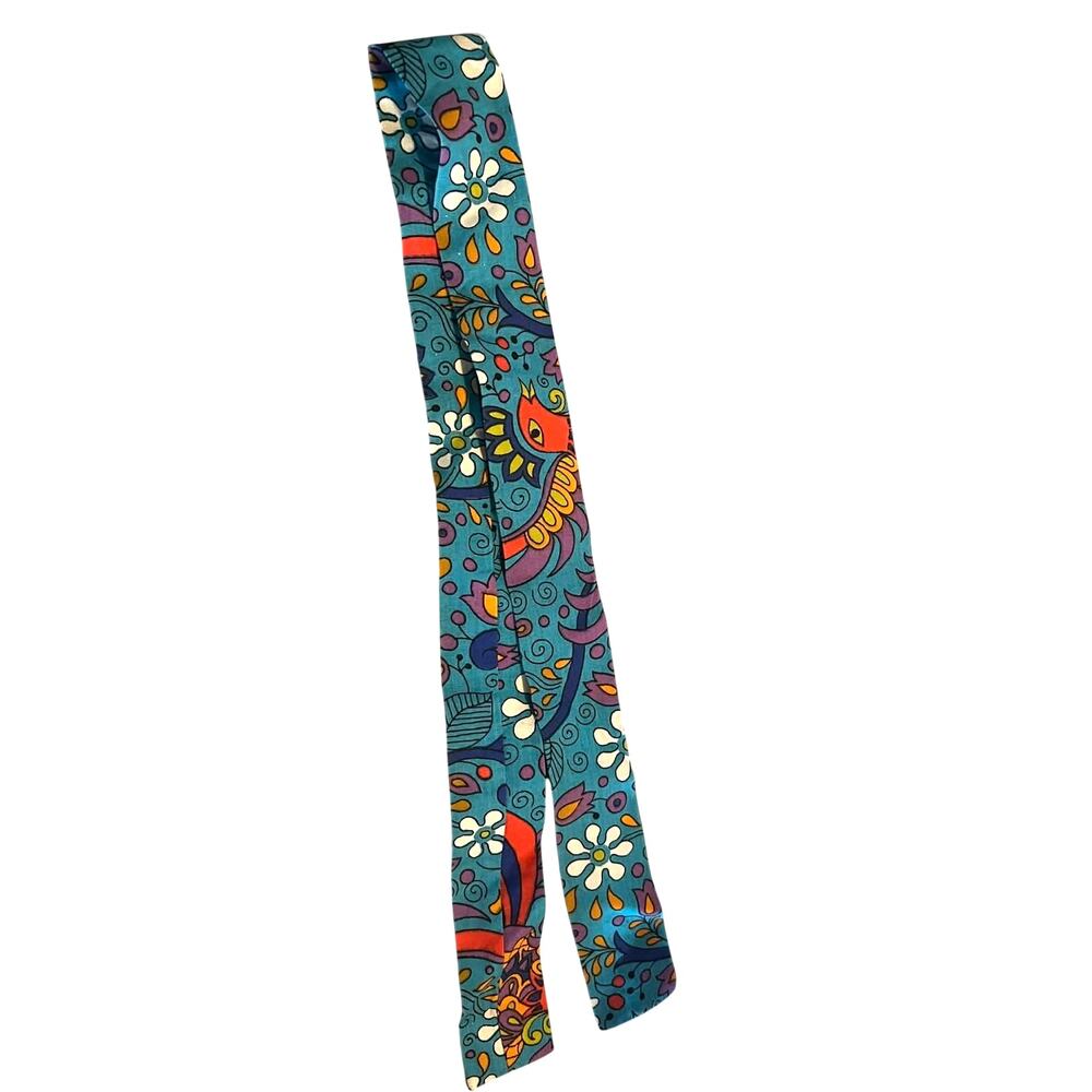 Psychedelic Cloth Belt Tie Festival 1960s Vintage 35" - Picture 4 of 4